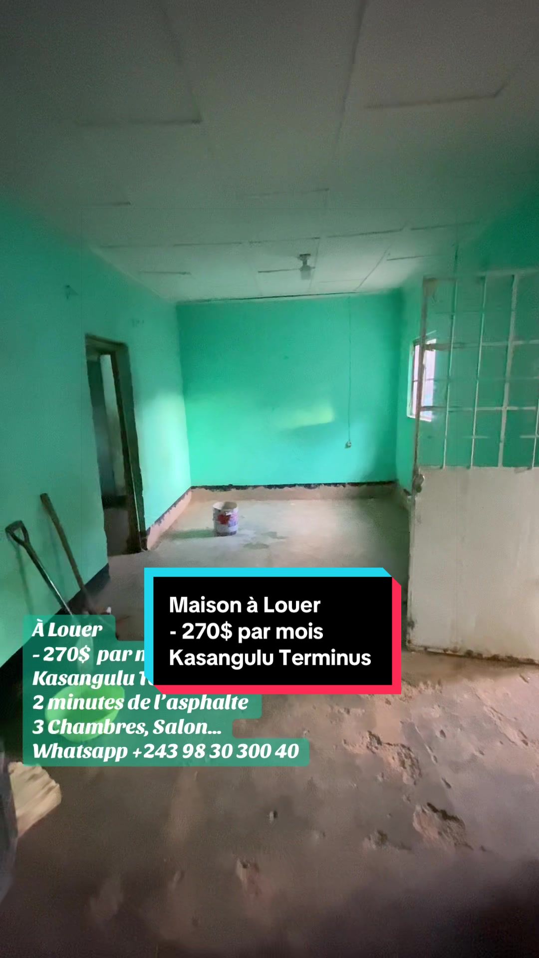 Maison de 3 chambres à louer à Kasapa, Annexe, Lubumbashi