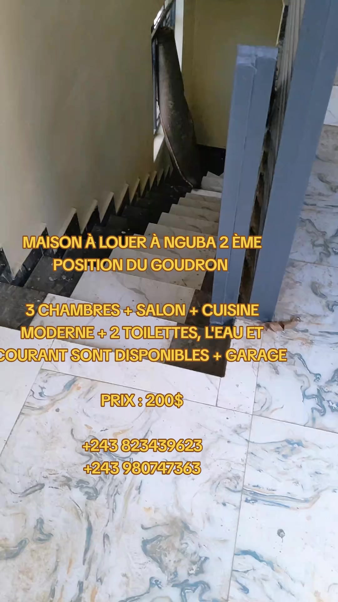 Maison de 3 chambres à louer à Nguba, Ibanda, Bukavu