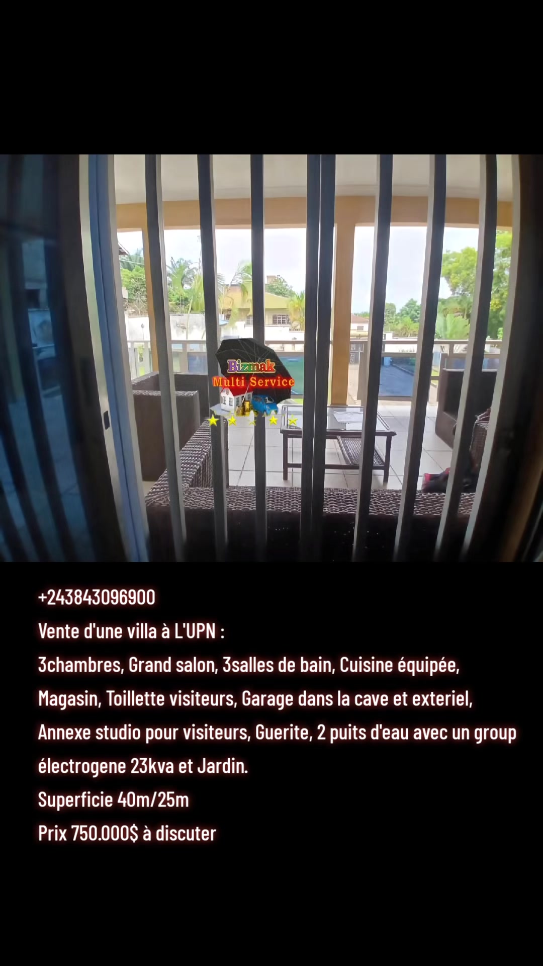 Villa de 3 chambres à vendre à UPN, Ngaliema