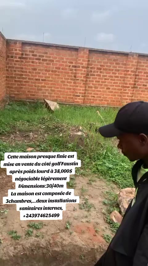 Maison de 3 chambres à vendre à Golf Faustin, Lubumbashi