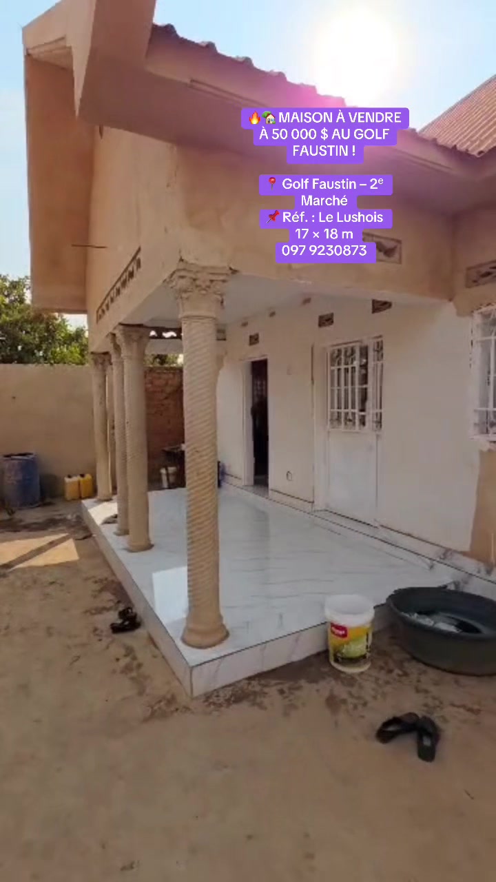 Maison de 3 chambres à vendre à Golf Faustin, Lubumbashi