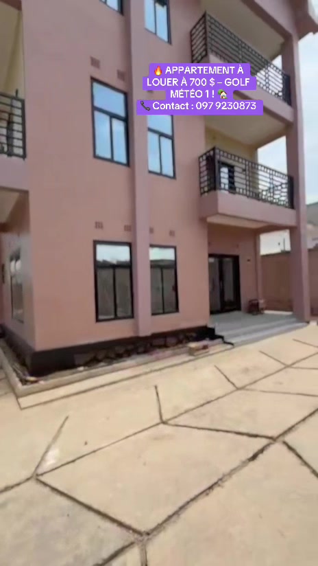 Appartement de 3 chambres à louer à Golf Météo, Lubumbashi