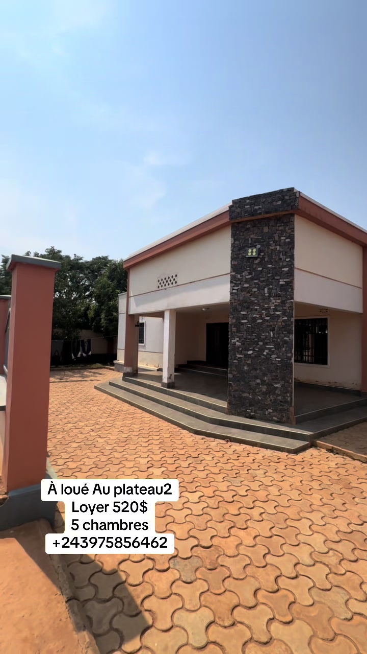 Maison de 5 chambres à louer à Golf Plateau 2, Lubumbashi