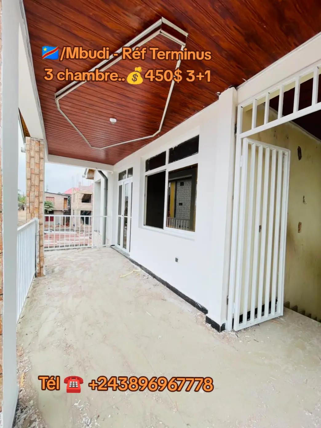 Appartement de 3 chambres à louer à Mbudi, Mont Ngafula