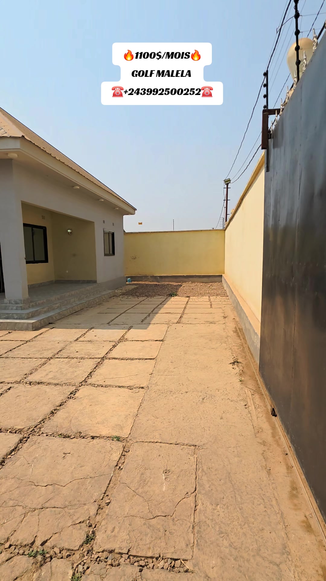 Maison de 3 chambres à louer à Golf Malela, Lubumbashi