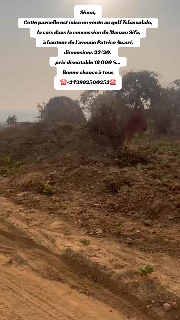 Terrain à vendre à Golf, Lubumbashi