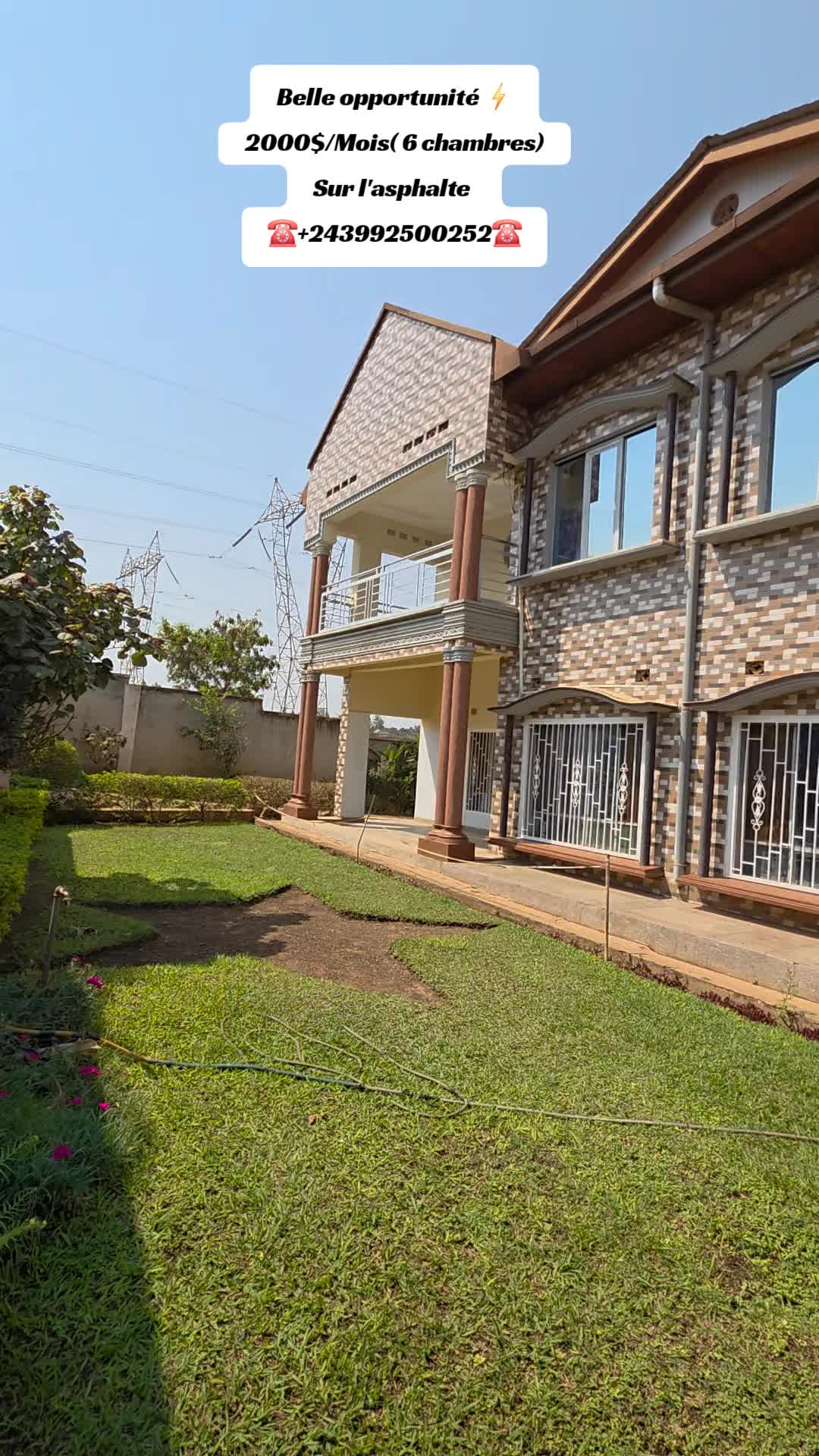 Maison de 6 chambres à louer à Golf, Lubumbashi