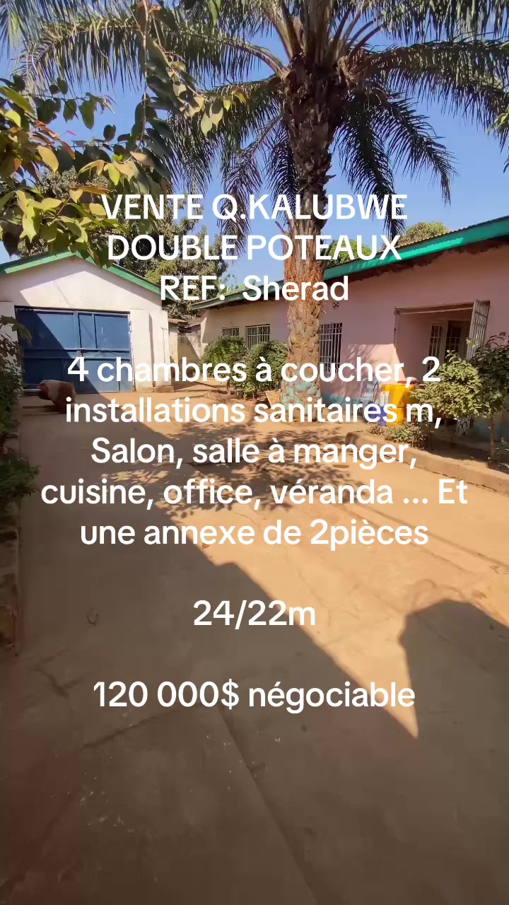 Maison de 4 chambres à vendre à Annexe, Annexe, Lubumbashi