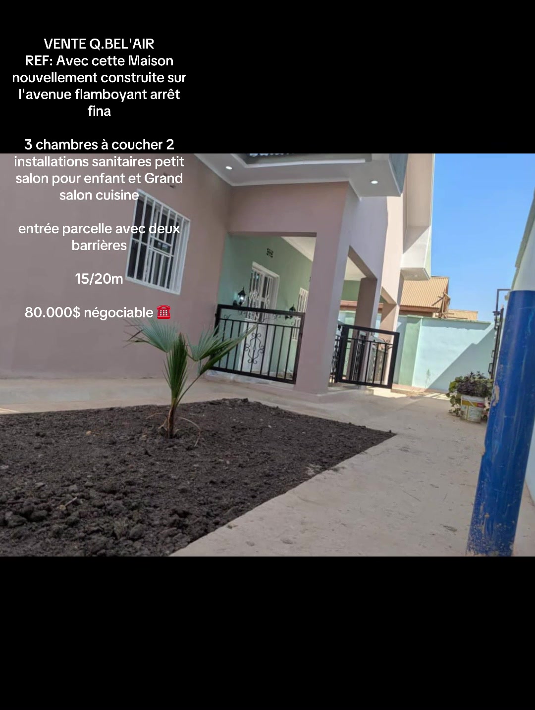 Maison de 3 chambres à vendre à Bel-Air, Kampemba, Lubumbashi