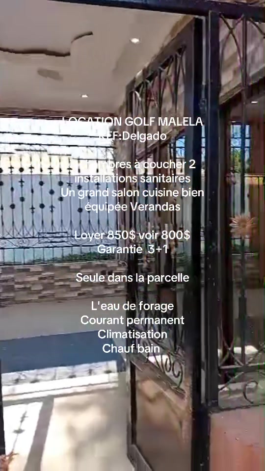 Maison de 3 chambres à louer à Golf Malela, Lubumbashi