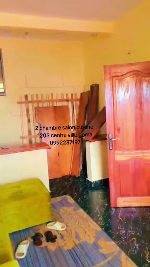 Maison de 2 chambres à louer à Centre-ville, Goma