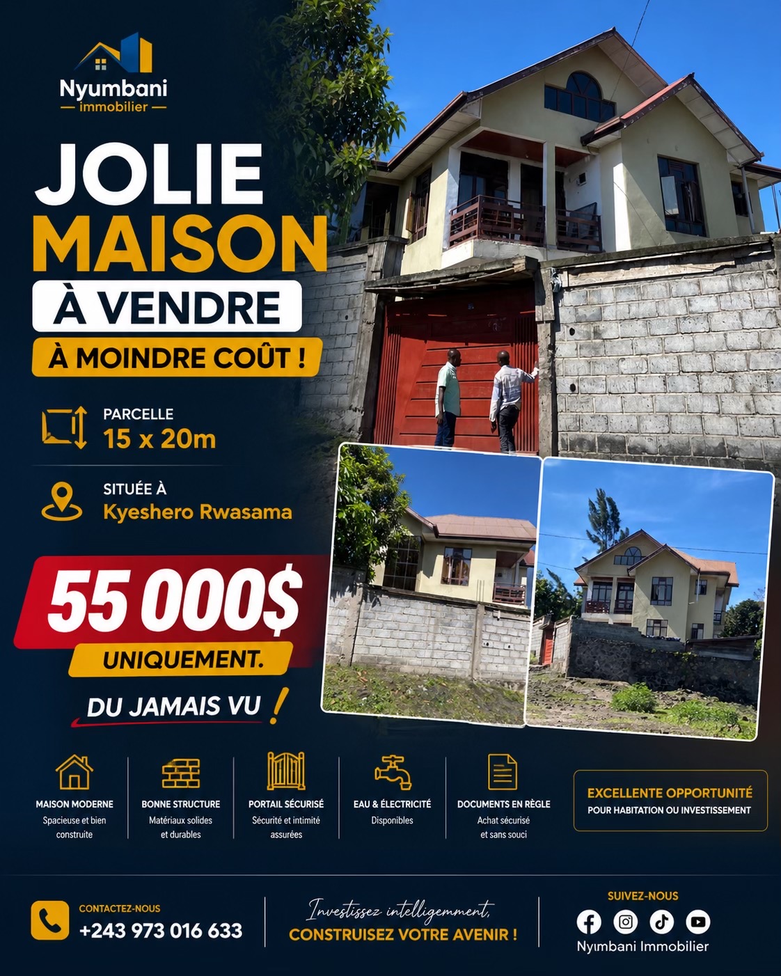 Maison à vendre à Kyeshero, Goma