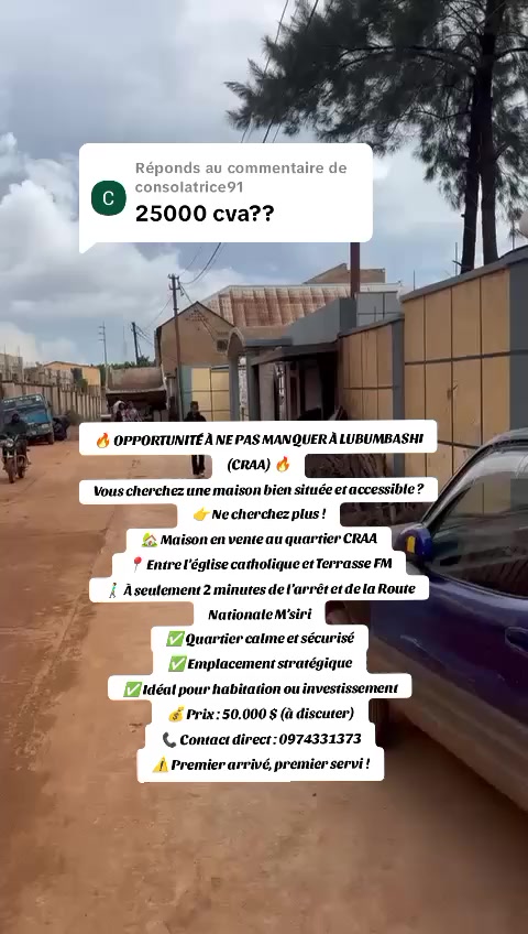 Maison à vendre à CRAA, Lubumbashi
