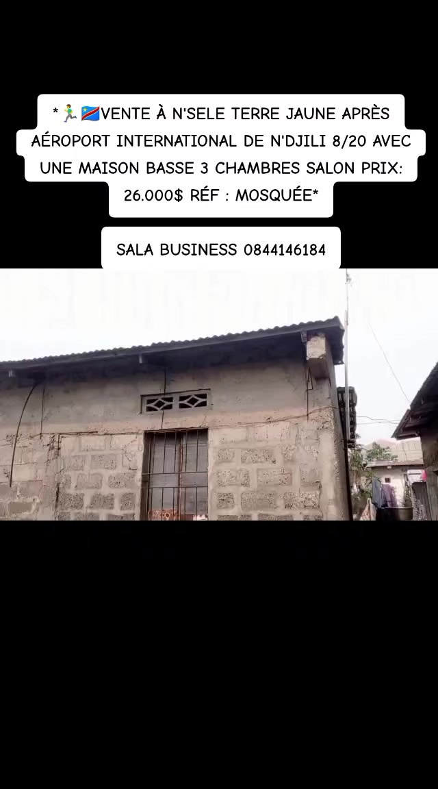 Maison de 3 chambres à vendre à Terre Jaune, Nsele