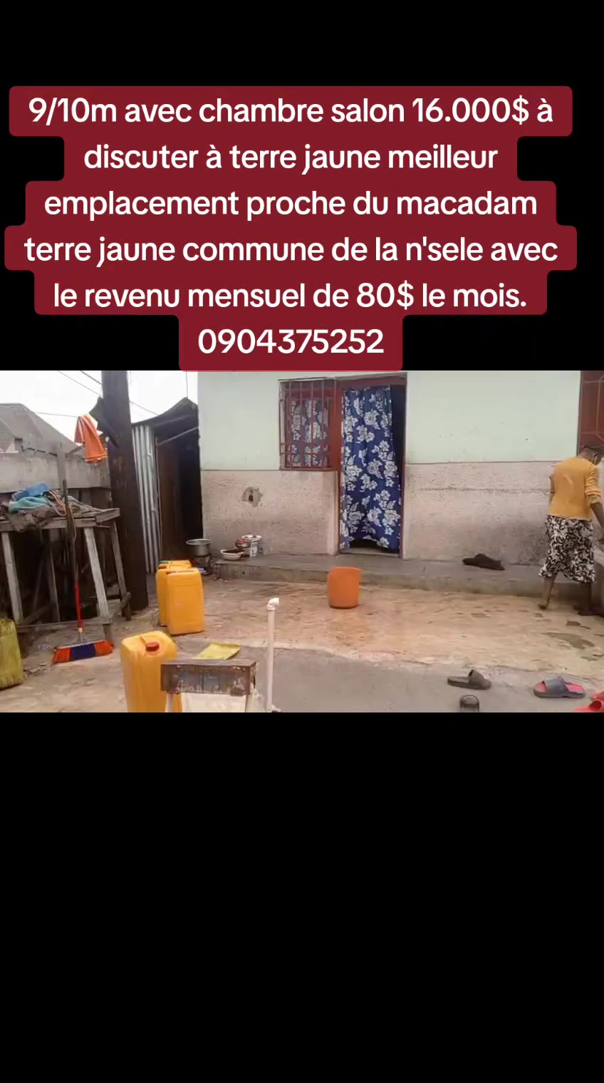 Maison de 1 chambre à vendre à Terre Jaune, Nsele