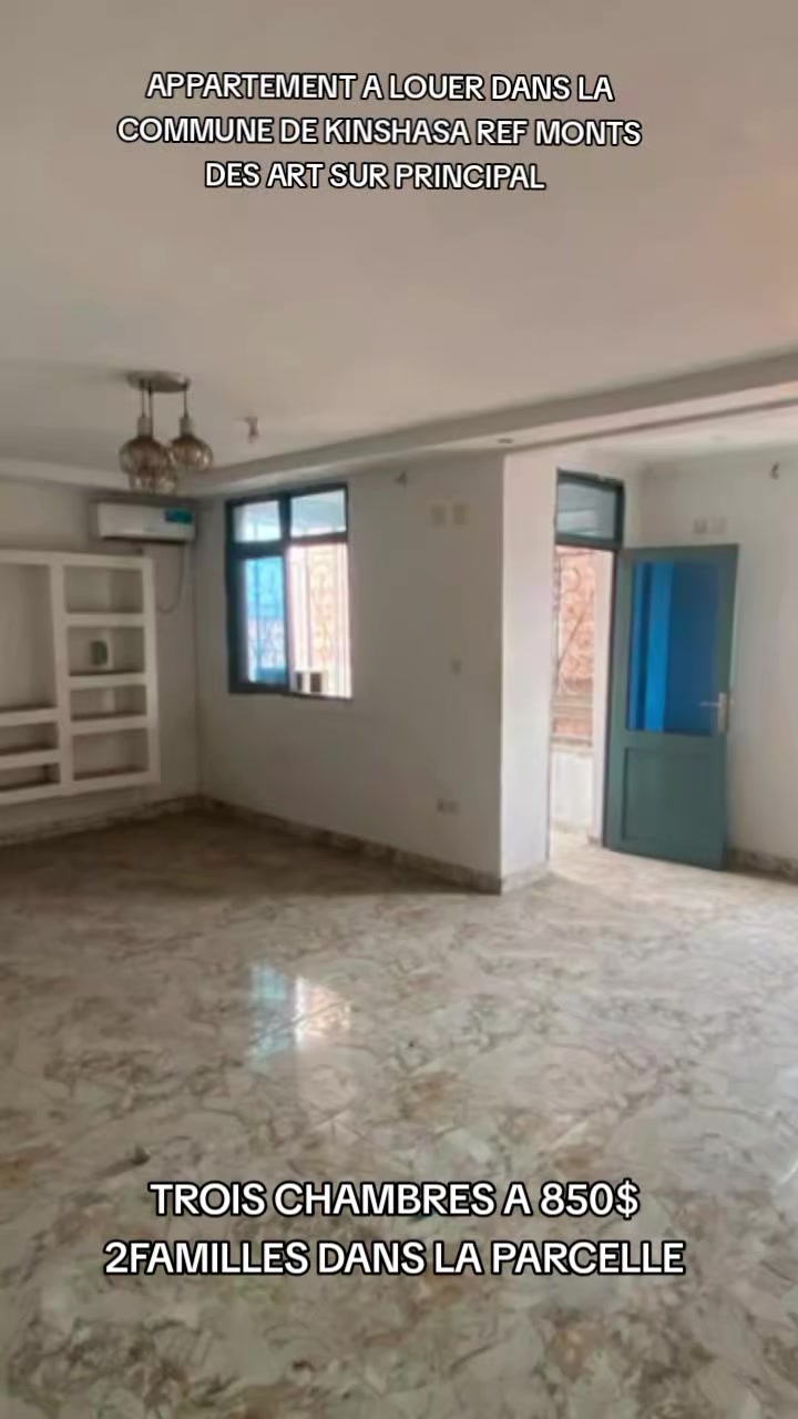 Appartement de 3 chambres à louer à Mont des Arts, Kinshasa