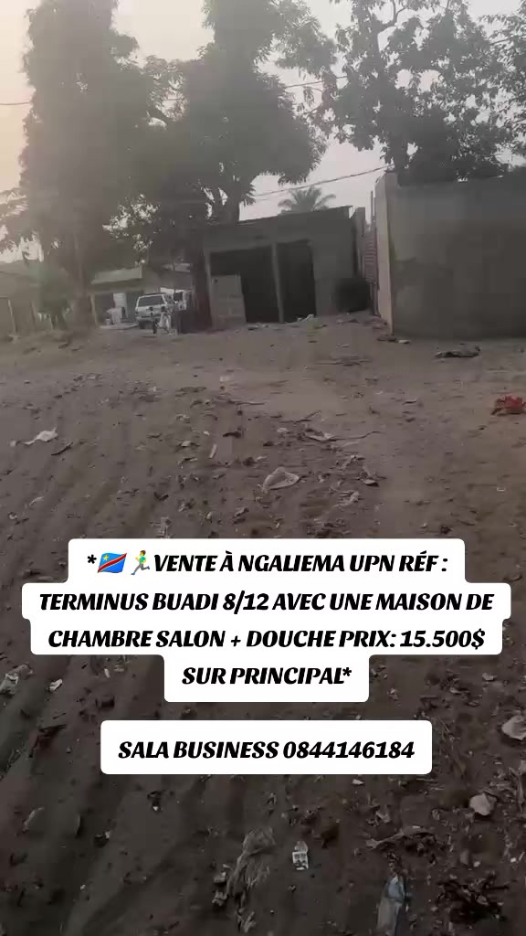 Maison de 1 chambre à vendre à UPN, Ngaliema