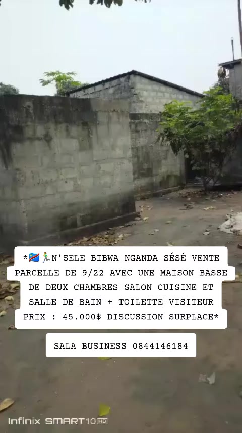 Maison de 2 chambres à vendre à Bibwa, Nsele
