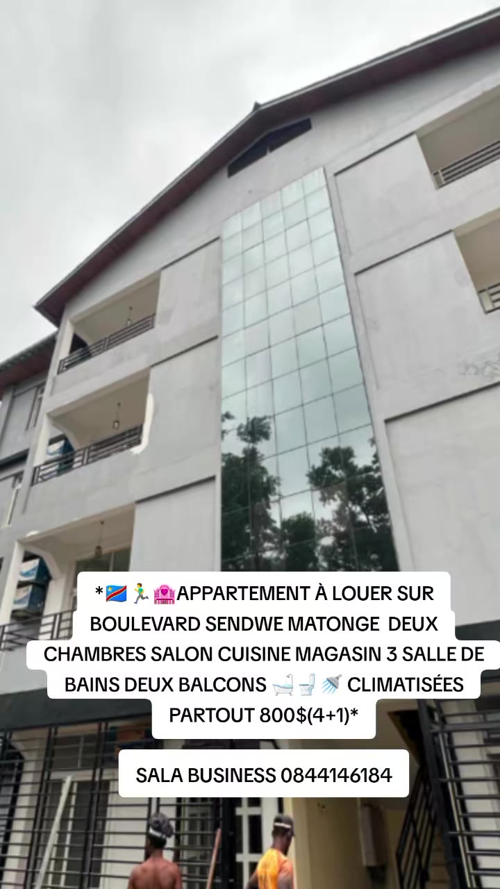 Appartement de 2 chambres à louer à Matonge, Kalamu
