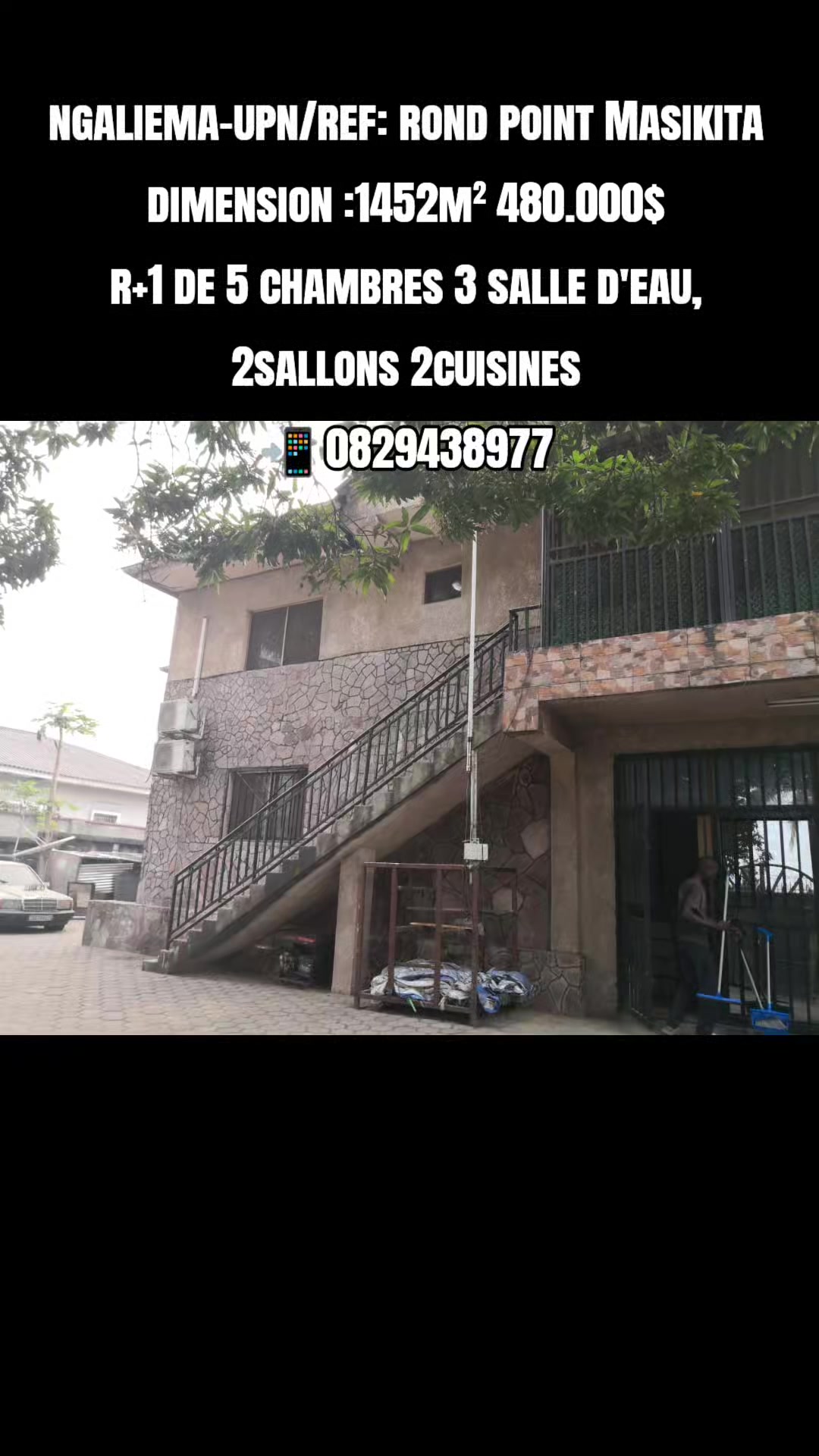 Maison de 5 chambres à vendre à UPN, Ngaliema