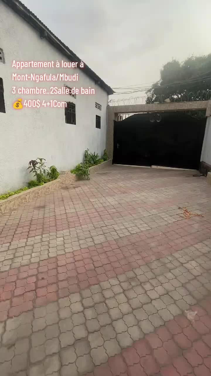 Appartement de 3 chambres à louer à Mbudi, Mont Ngafula