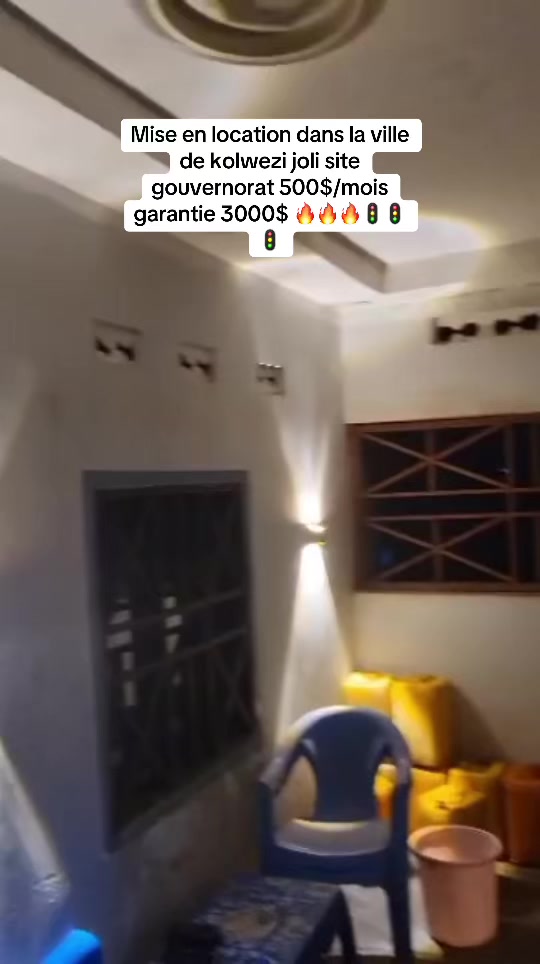 Maison de 3 chambres à louer à Joli Site, Manika, Kolwezi