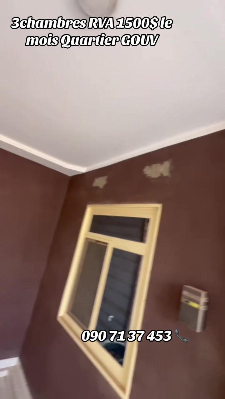 Appartement de 3 chambres à louer à RVA, Manika, Kolwezi