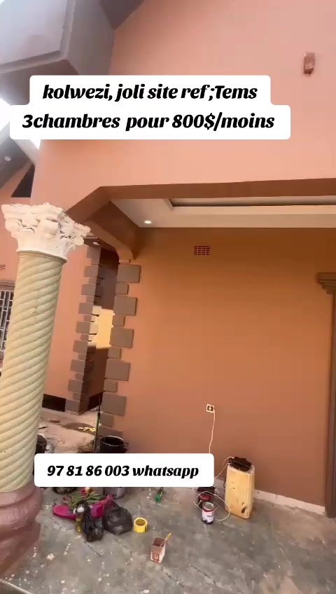 Appartement de 3 chambres à louer à Joli Site, Manika, Kolwezi