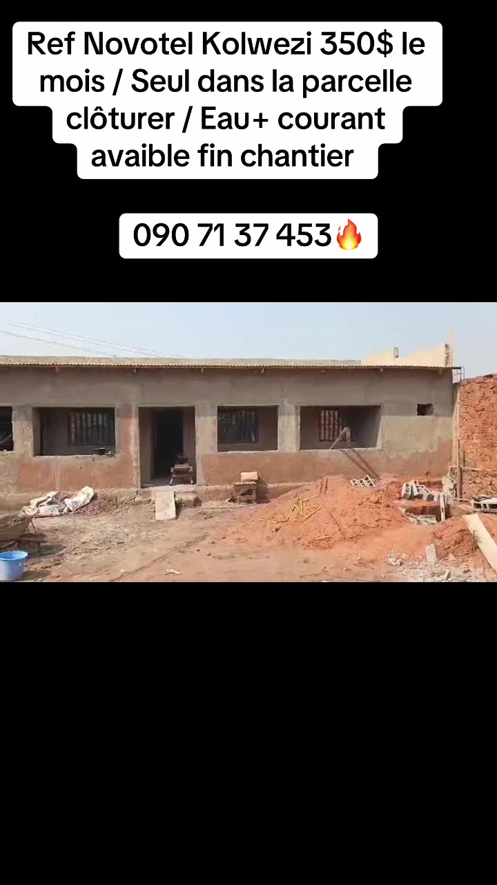Maison de 2 chambres à louer à Joli Site, Manika, Kolwezi
