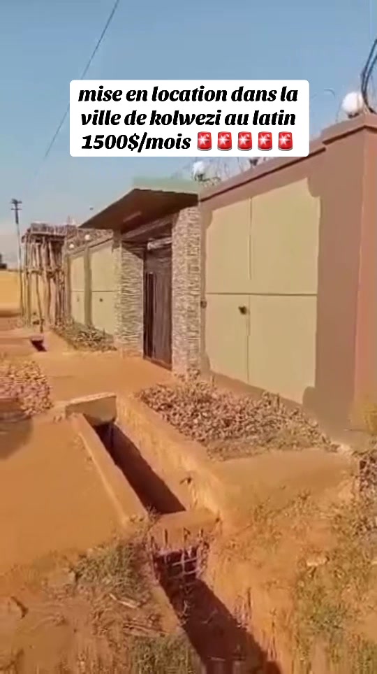 Maison de 3 chambres à louer à Latin, Manika, Kolwezi