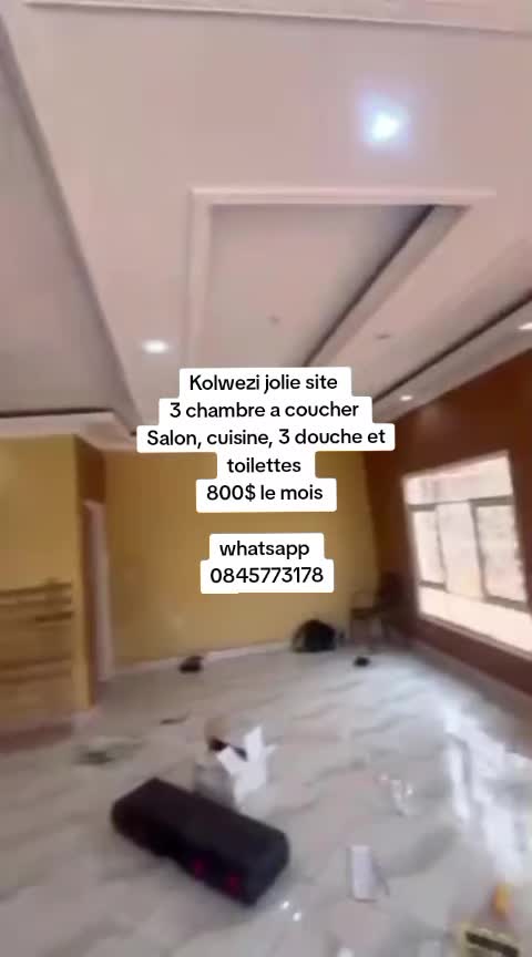 Appartement de 3 chambres à louer à Joli Site, Manika, Kolwezi