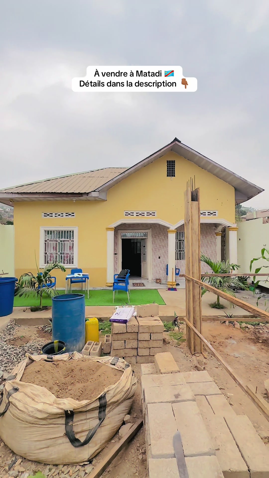 Maison de 2 chambres à vendre à Mpozo, Mvuzi, Matadi