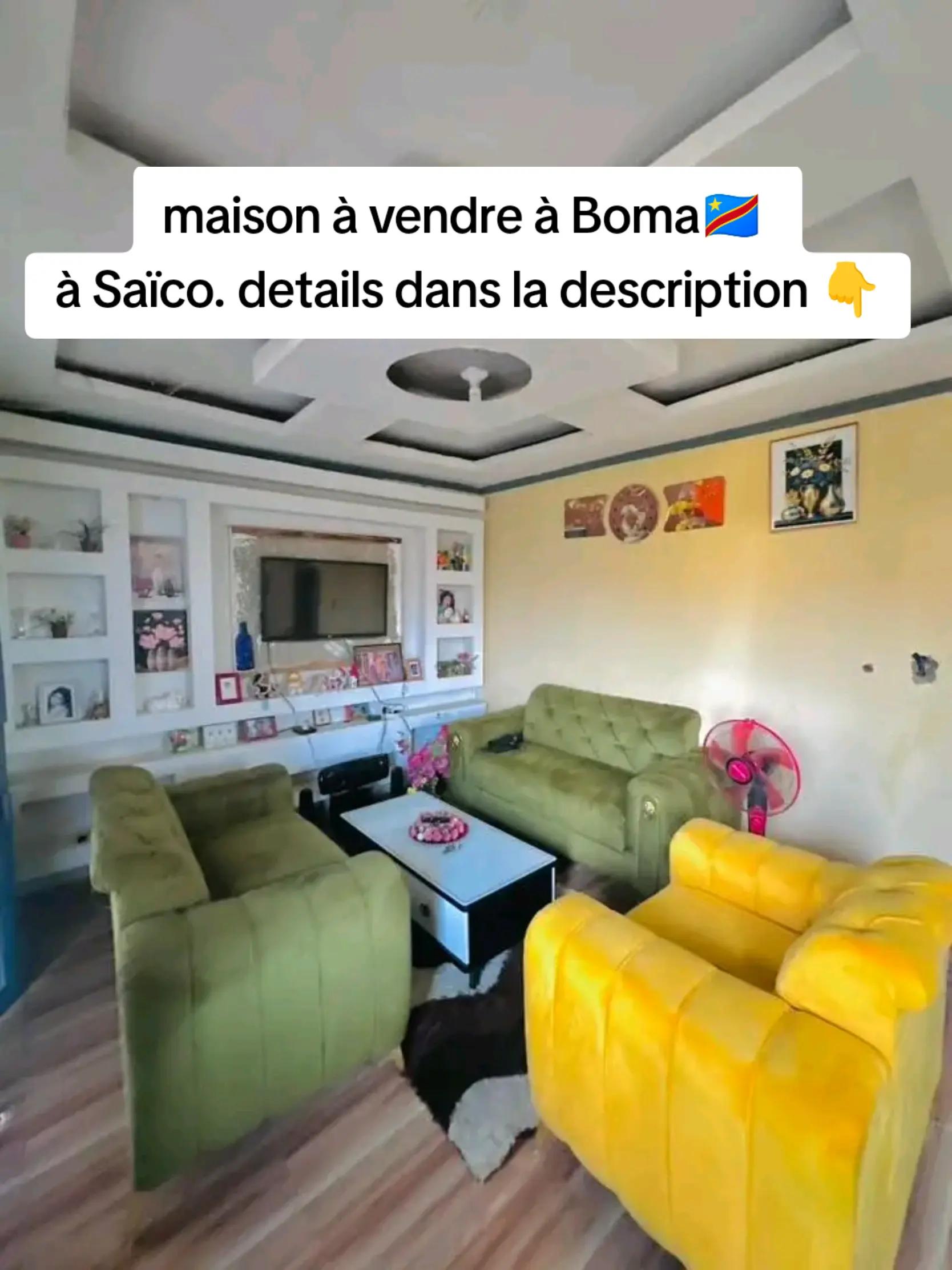 Maison de 3 chambres à vendre à Saïco, Nzadi, Boma