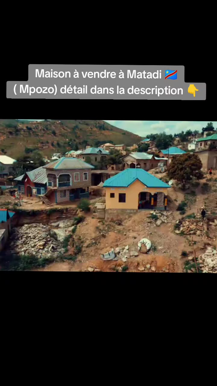 Maison de 3 chambres à vendre à Mpozo, Mvuzi, Matadi