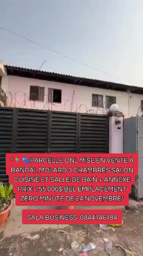 Maison de 3 chambres à vendre à Moulaert, Bandalungwa