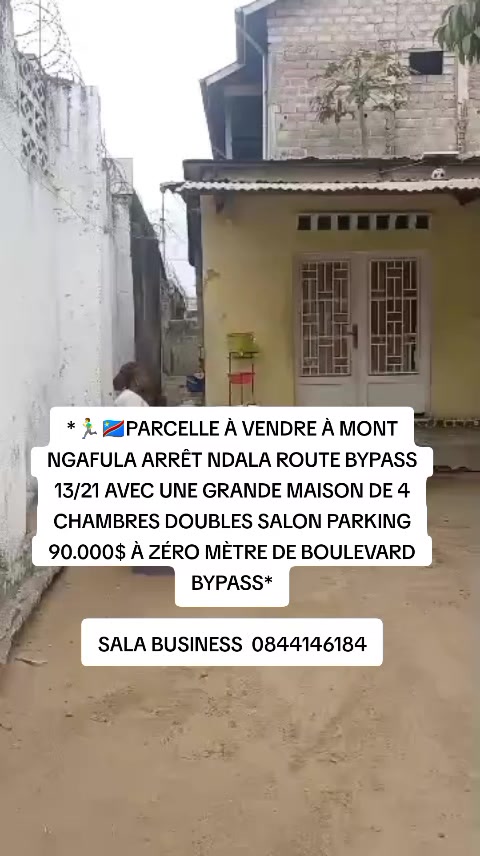 Maison de 4 chambres à vendre à Bypass, Mont Ngafula