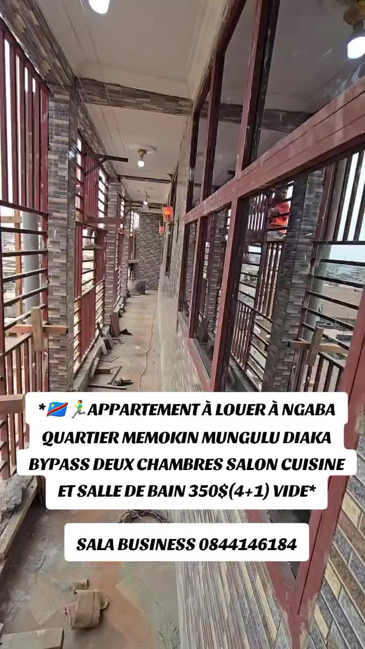 Appartement de 2 chambres à louer à Mungulu Diaka, Ngaba