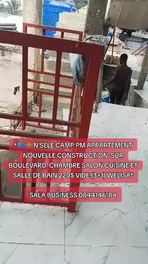 Appartement d'une chambre à louer à Camp PM, Nsele