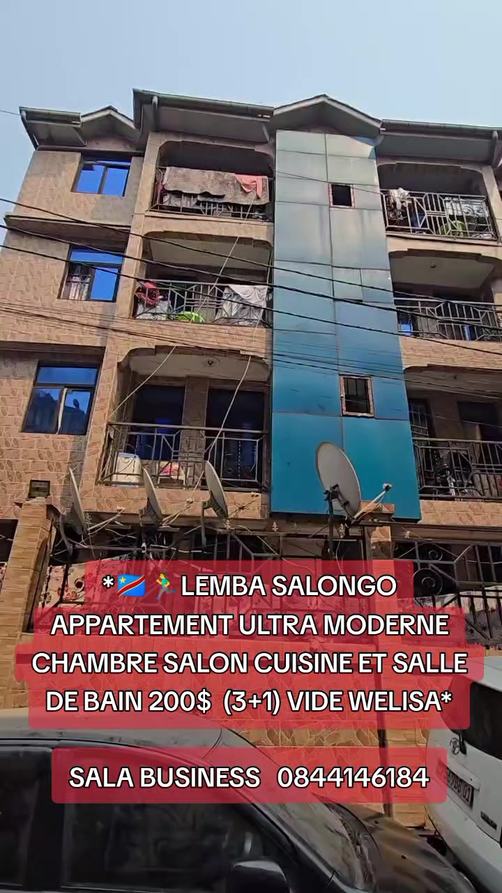Appartement d'une chambre à louer à Salongo, Lemba
