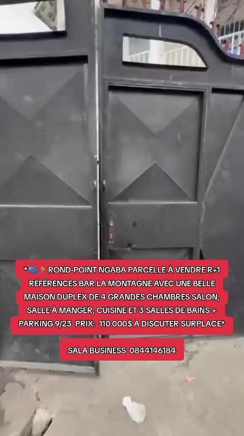 Maison de 4 chambres à vendre à Ngaba