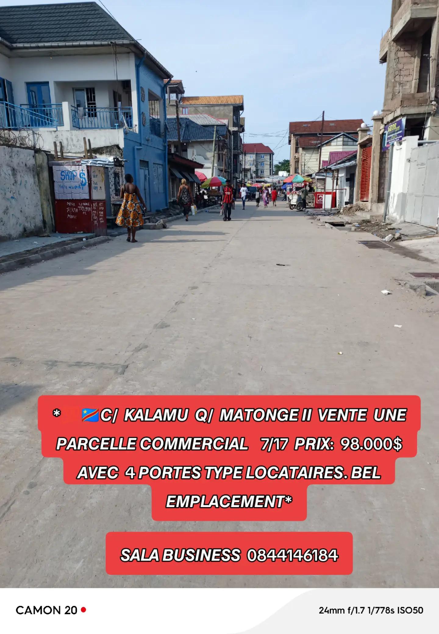 Parcelle commerciale à vendre à Matonge, Kalamu