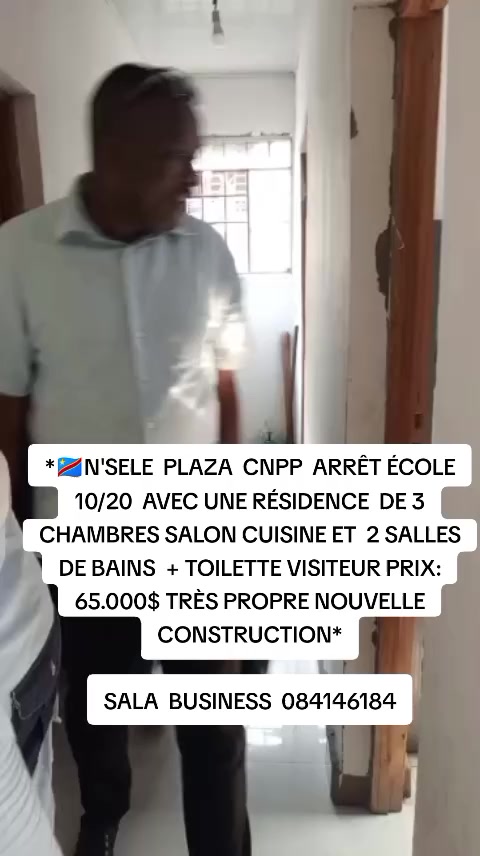 Maison de 3 chambres à vendre à Nsele