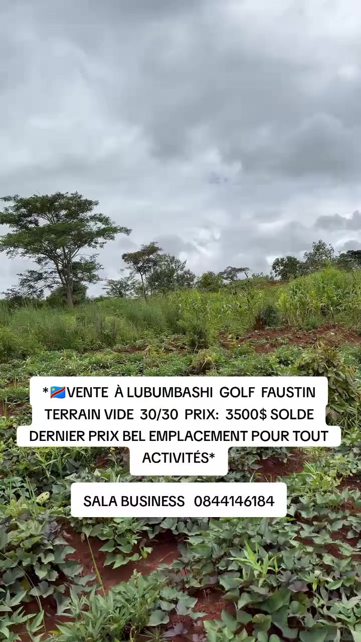 Terrain à vendre à Golf Faustin, Lubumbashi