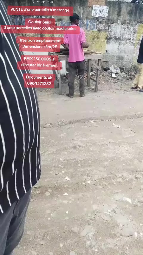 Parcelle à vendre à Matonge, Kalamu
