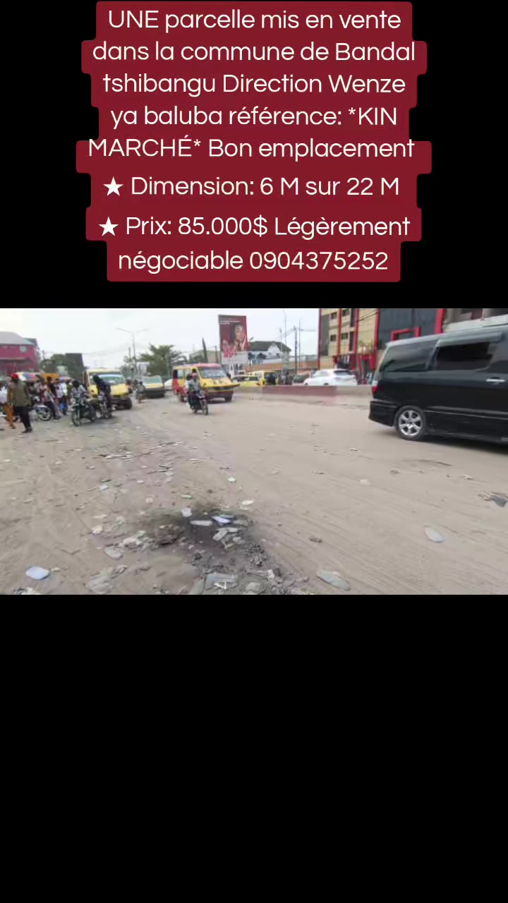 Parcelle à vendre à Bandalungwa