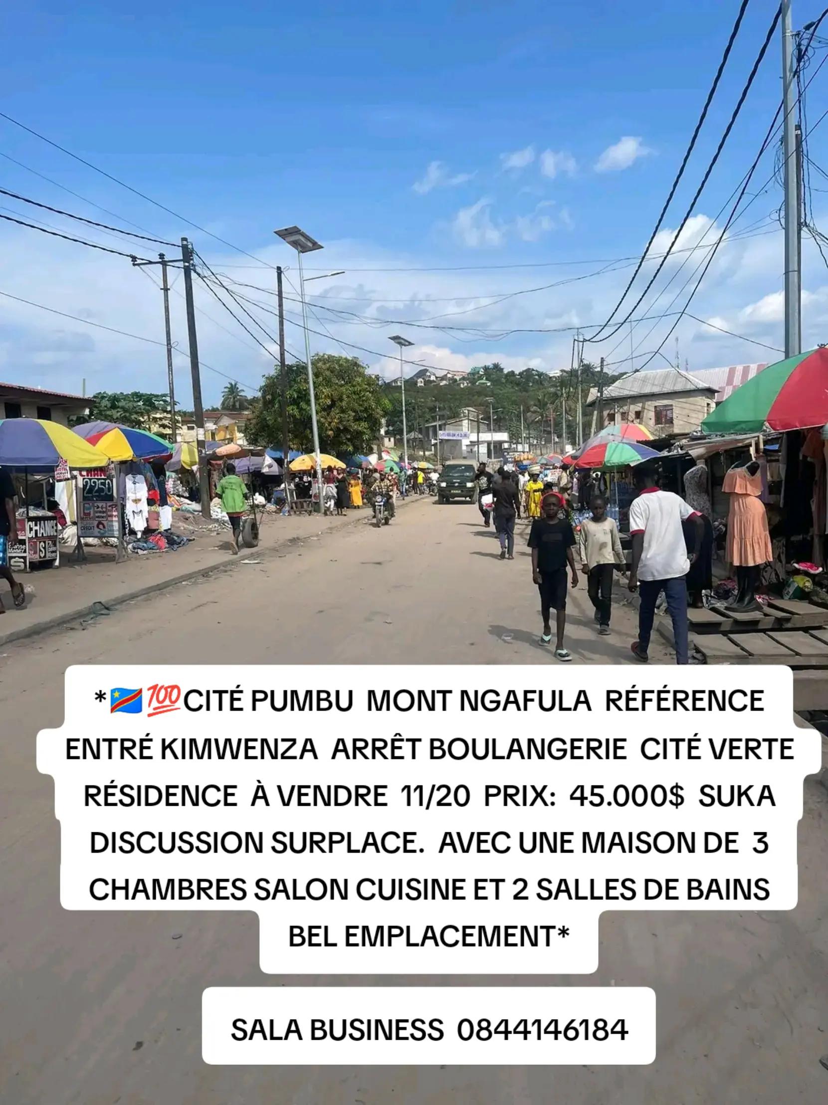 Résidence de 3 chambres à vendre à Mont Ngafula