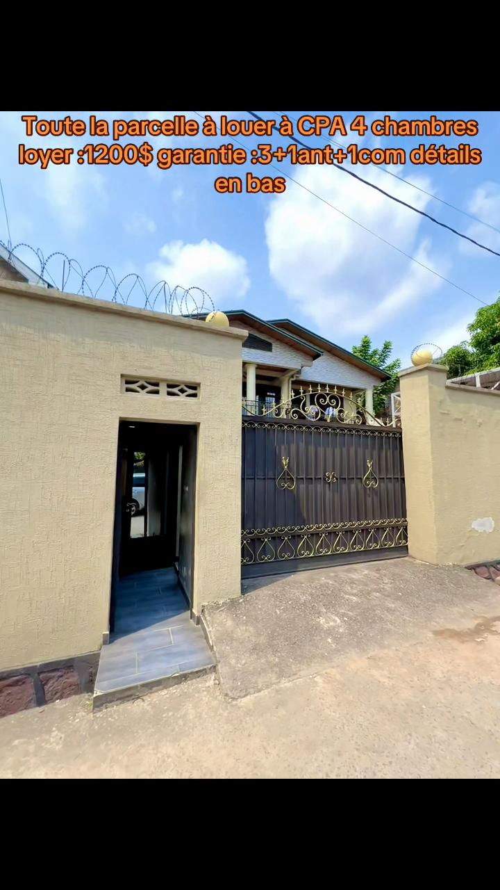 Duplex de 4 chambres à louer à CPA Mushie, Mont Ngafula