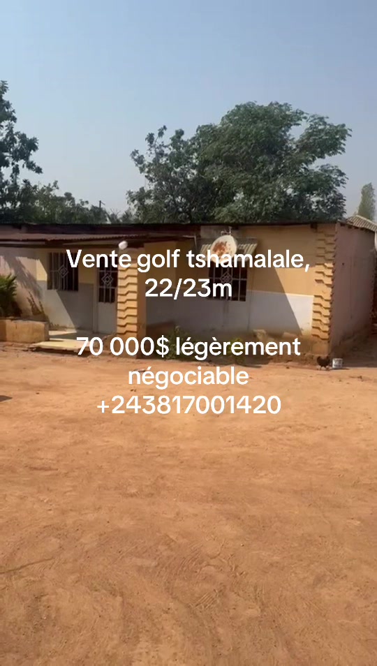 Maison de 2 chambres à vendre à Golf Tshamalale, Lubumbashi